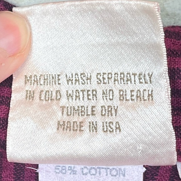 MILL VALLEY Hobo Linen Blend Shirt Asymmetrical Shark Bite Top Purple Striped - Picture 6 of 14